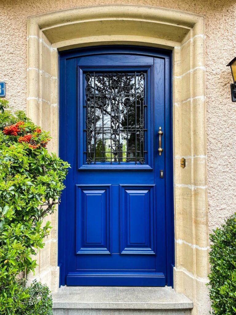 porte d'entrée bois vitrée