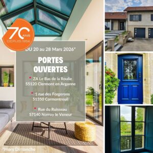 Portes ouvertes Menuiserie Collin du 20 au 28 mars 2026 - 70 ans depuis 1956
